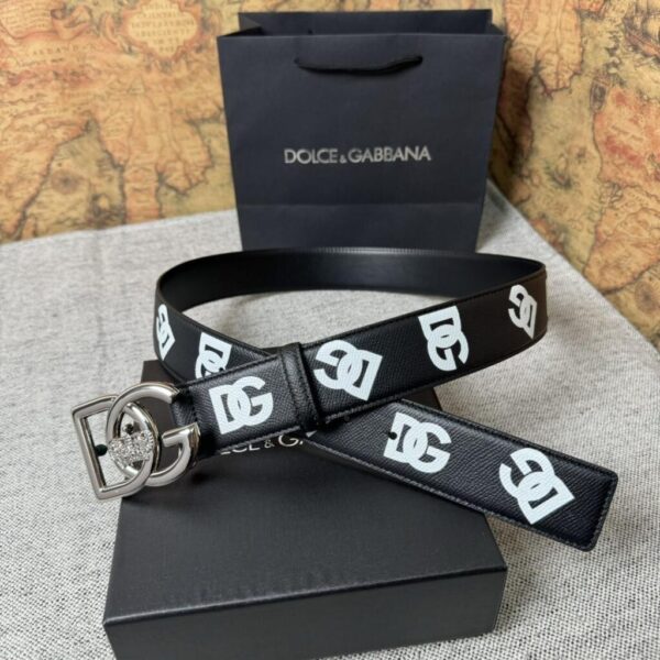 Dolce & Gabbana Belt Logo-Printed Buckled