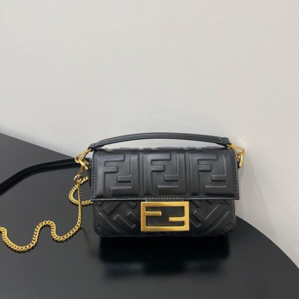 Fendi Baguette Black Leather Bag