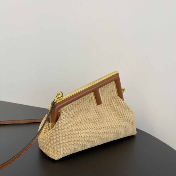 Fendi First Small Natural Straw Bag