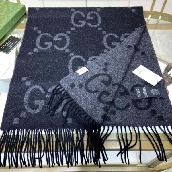 Gucci GG Cashmere Jacquard Scarf