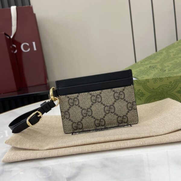 Gucci GG Emblem Card Case With Strap