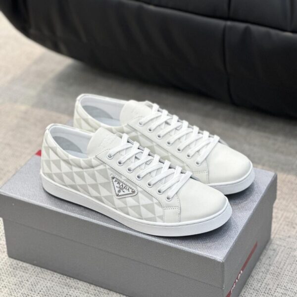 Prada Leather And Re-Nylon Sneakers