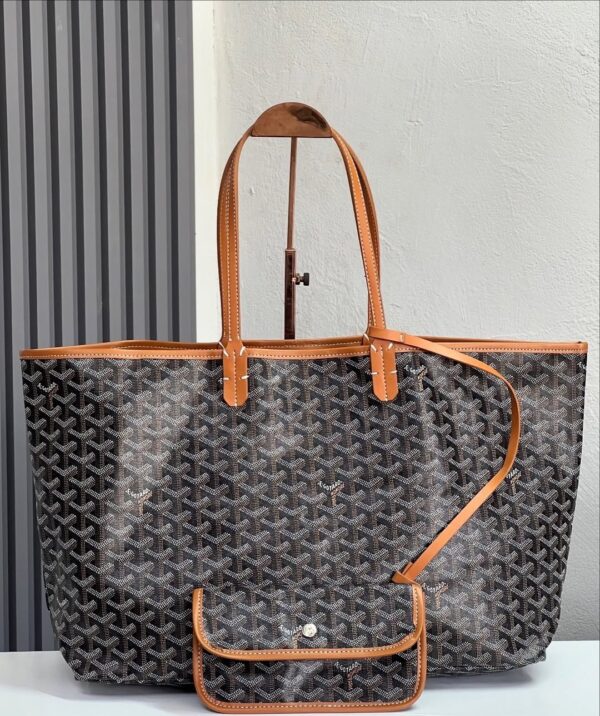 Goyard St Saint Louis PM Brown and Black Tote Bag