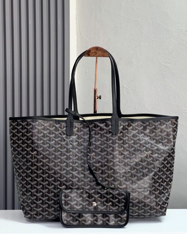 Goyard St Saint Louis PM Black Tote Bag