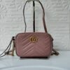 Gucci Dusty Pink Matelassé Leather GG Marmont Mini Bag