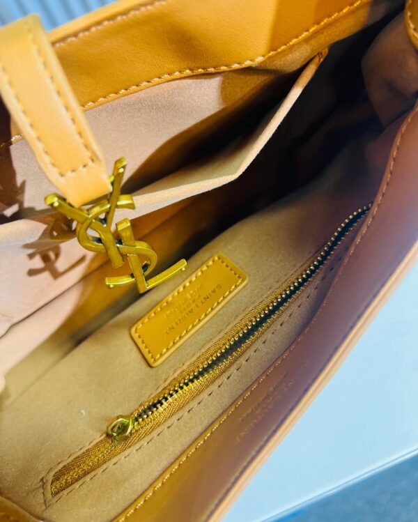 Yves Saint Laurent Vintage Brown Calfskin Leather - Image 3