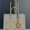 Louis Vuitton Cream Saffron Onthego MM Bag