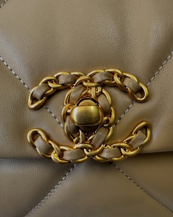 Chanel Lambskin Quilted Medium Chanel 19 Flap - Image 2