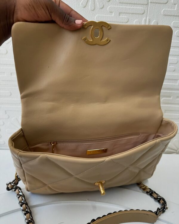 Chanel Lambskin Quilted Medium Chanel 19 Flap - Image 3