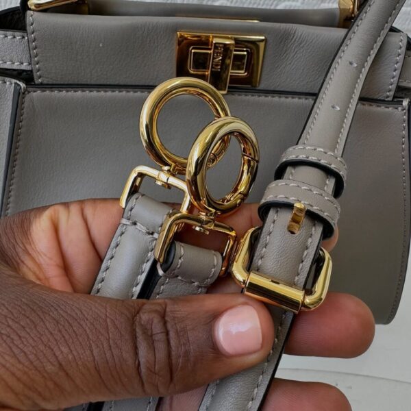 Fendi Vitello Seta Shiny Nappa Plexiglass Tortoise Mini - Image 3