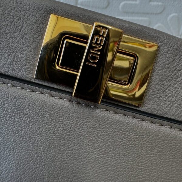 Fendi Vitello Seta Shiny Nappa Plexiglass Tortoise Mini - Image 2