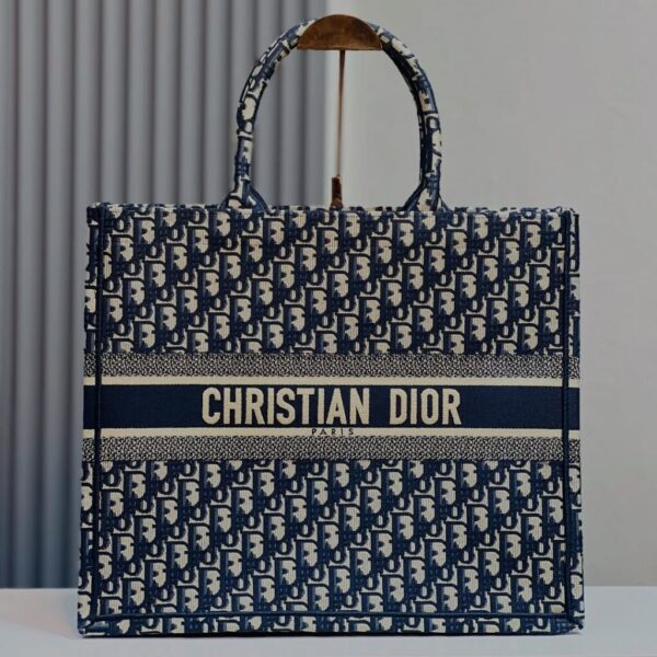 Christian Dior Large Oblique Embroidery Book Tote