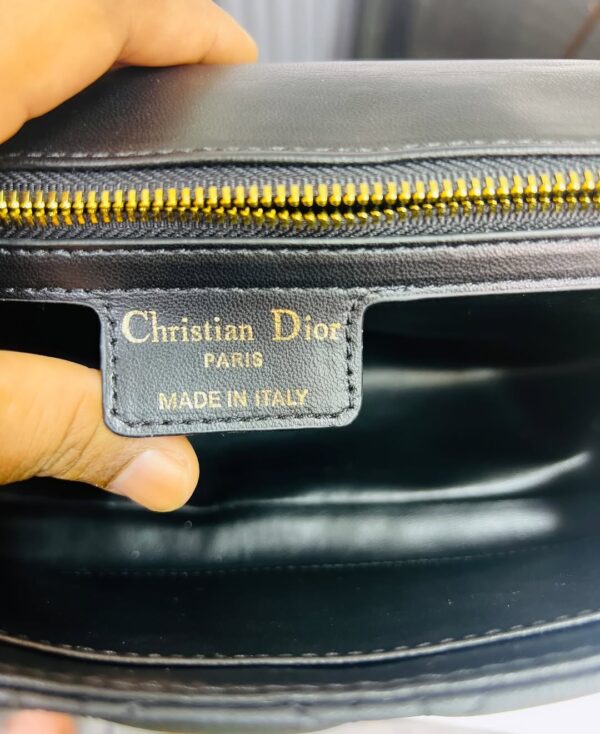 Dior Black Cannage Leather Medium Caro Shoulder Bag - Image 4