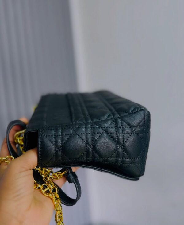 Dior Black Cannage Leather Medium Caro Shoulder Bag - Image 6