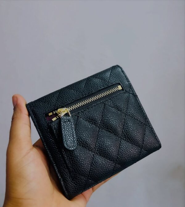 Chanel Quilted Caviar Small Classic Flap Wallet - Image 2