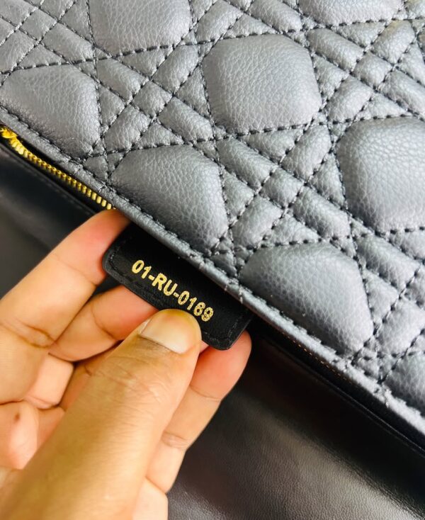 Dior Black Cannage Leather Medium Caro Shoulder Bag - Image 7