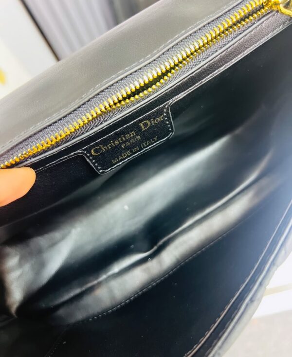 Dior Black Cannage Leather Medium Caro Shoulder Bag - Image 5