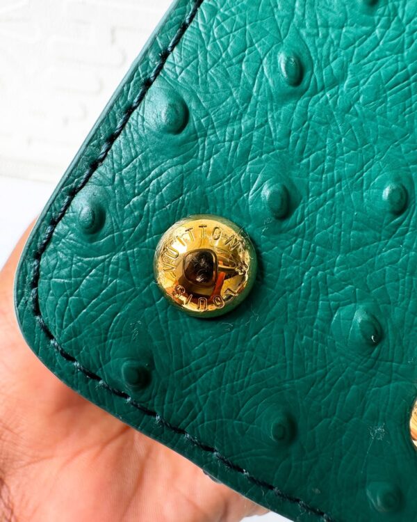 Louis Vuitton Green Ostrich Leather Capucines BB Bag - Image 7