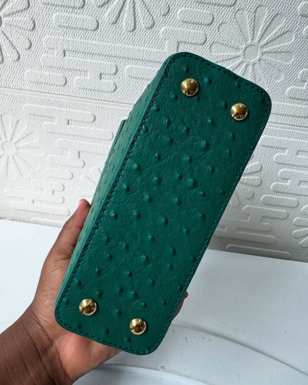 Louis Vuitton Green Ostrich Leather Capucines BB Bag - Image 6
