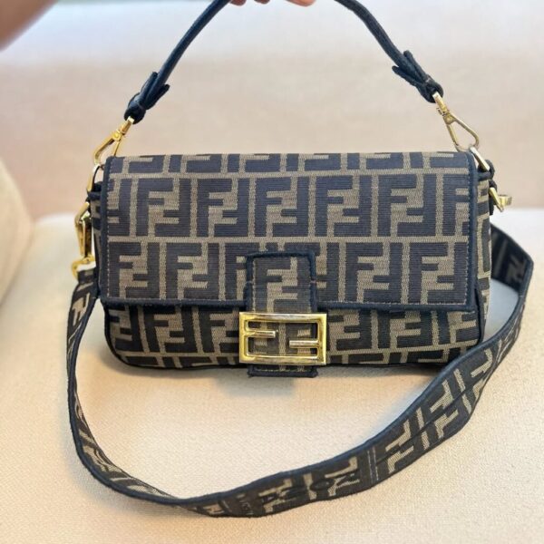 Fendi Baguette Jacquard FF fabric bag