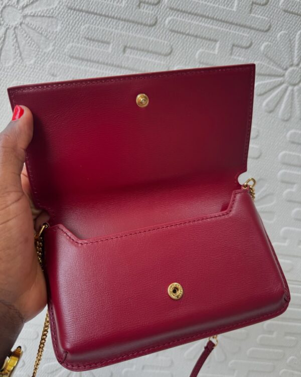 Saint Laurent Leather Cross-Body Phone Holder - Image 3