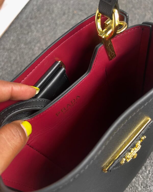 Prada Small Saffiano Leather Panier Bag