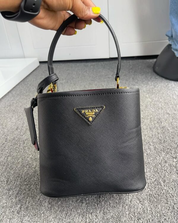 Prada Small Saffiano Leather Panier Bag