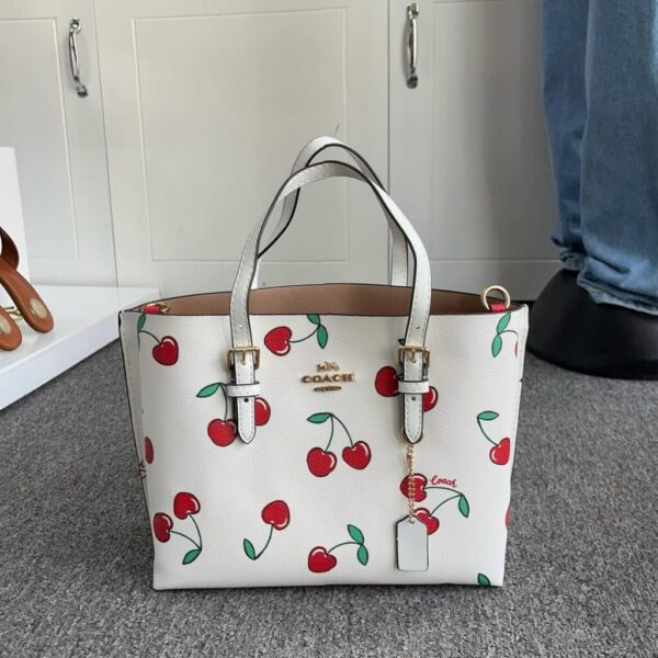 Coach Mollie Tote with Heart Cherry Print