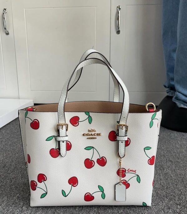 Coach Mollie Tote with Heart Cherry Print
