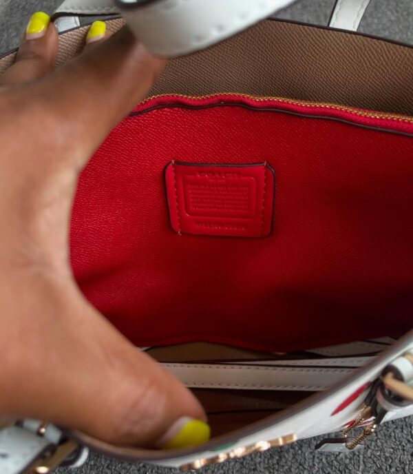 Coach Mollie Tote with Heart Cherry Print