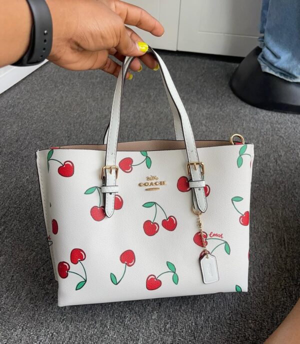 Coach Mollie Tote with Heart Cherry Print