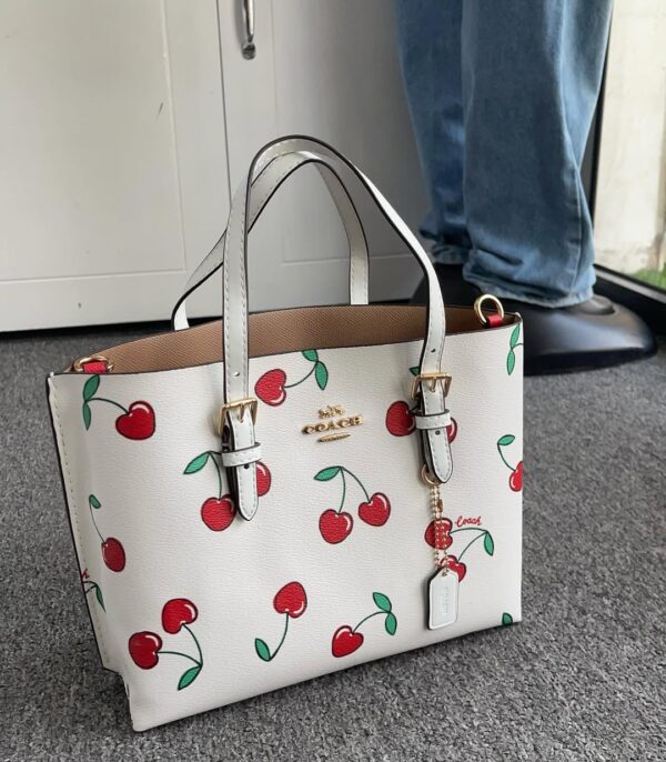 Coach Mollie Tote with Heart Cherry Print