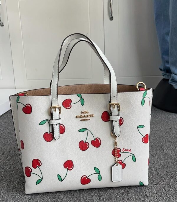 Coach Mollie Tote with Heart Cherry Print