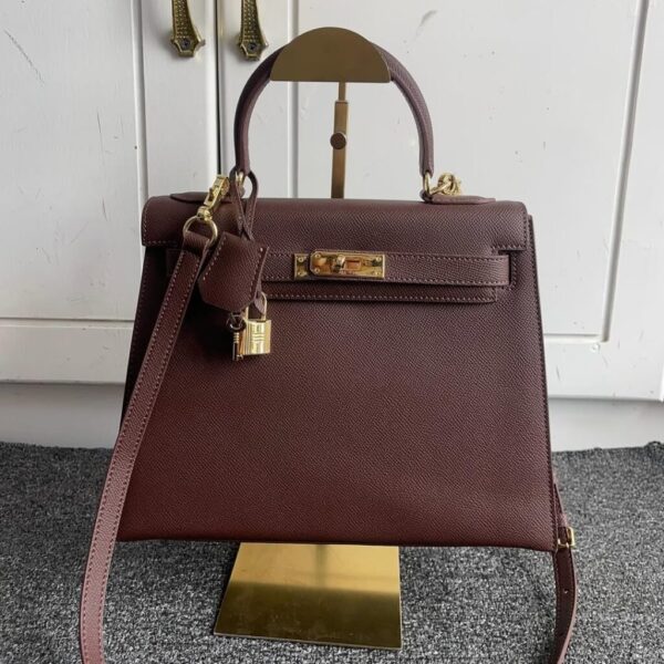 Hermès Kelly Sellier 25 in Rouge Sellier Epsom with Gold Hardware