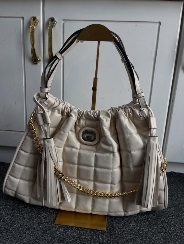 Gucci Deco Quilted Leather Tote Bag