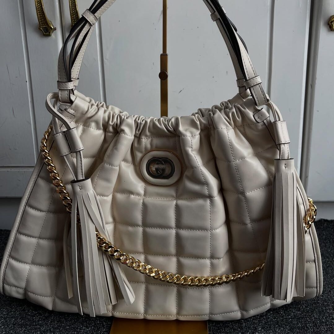 Gucci Deco Quilted Leather Tote Bag