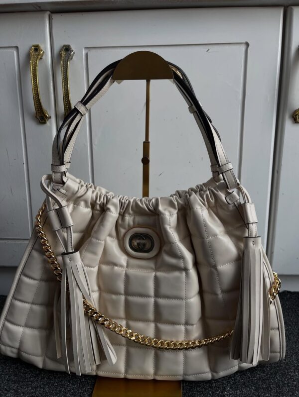 Gucci Deco Quilted Leather Tote Bag