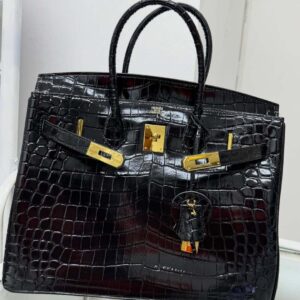 Hermès Birkin 35 in Shiny Black Crocodile