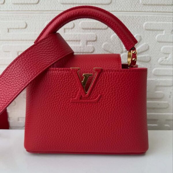 Louis Vuitton Capucines Mini in Scarlet Taurillon Leather