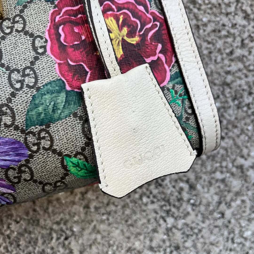 Gucci Padlock Flora Small GG Supreme Canvas Shoulder Bag - Image 6