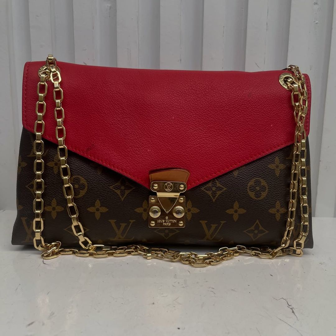 Louis Vuitton Pallas Chain Monogram Red
