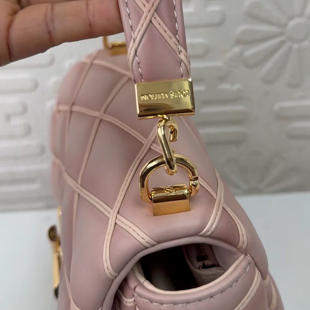 Louis Vuitton GO-14 MM Malletage Leather Bag Pink